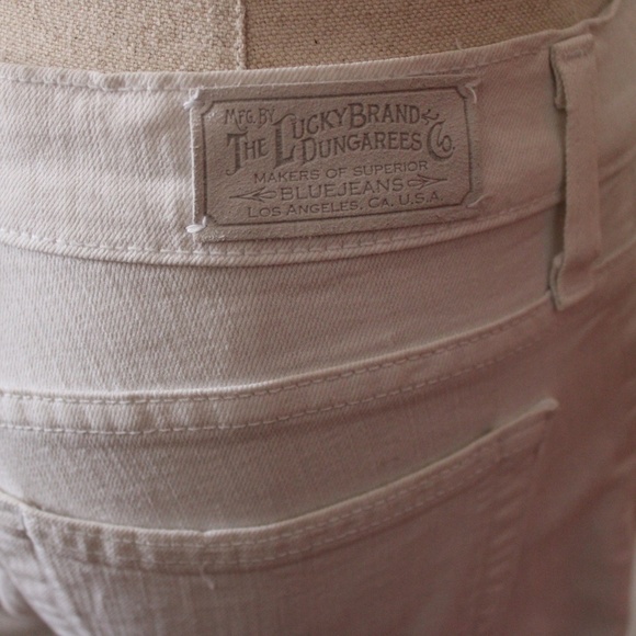 2000's Lucky Brand White Denim Slim Skinny Cut Jeans - Picture 5 of 7